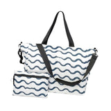 Maxbell Beach Tote Bag Portable Large Capacity Sandproof Travel Tote for Family Trip Blue