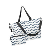 Maxbell Beach Tote Bag Portable Large Capacity Sandproof Travel Tote for Family Trip Blue