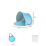 Maxbell Popup Beach Tent Portable for 1/2 Person for Beach Travel Outdoor Activities