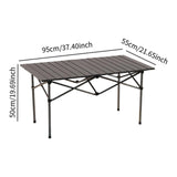 Maxbell Folding Camping Picnic Table Compact for Tailgating Outdoor Cooking Backyard silvery