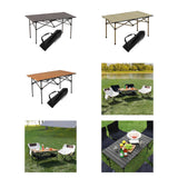 Maxbell Folding Camping Picnic Table Compact for Tailgating Outdoor Cooking Backyard silvery