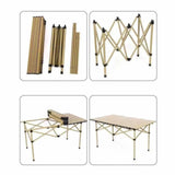 Maxbell Folding Camping Picnic Table Compact for Tailgating Outdoor Cooking Backyard silvery