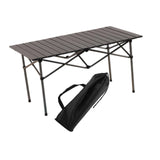 Maxbell Folding Camping Picnic Table Compact for Tailgating Outdoor Cooking Backyard silvery