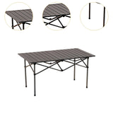Maxbell Folding Camping Picnic Table Compact for Tailgating Outdoor Cooking Backyard silvery
