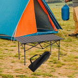 Maxbell Folding Camping Picnic Table Compact for Tailgating Outdoor Cooking Backyard silvery