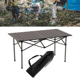 Maxbell Folding Camping Picnic Table Compact for Tailgating Outdoor Cooking Backyard silvery
