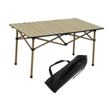 Maxbell Folding Camping Picnic Table Compact for Tailgating Outdoor Cooking Backyard beige