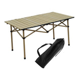 Maxbell Folding Camping Picnic Table Compact for Tailgating Outdoor Cooking Backyard beige