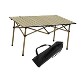 Maxbell Folding Camping Picnic Table Compact for Tailgating Outdoor Cooking Backyard beige