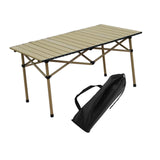 Maxbell Folding Camping Picnic Table Compact for Tailgating Outdoor Cooking Backyard beige