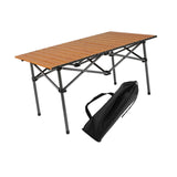 Maxbell Folding Camping Picnic Table Compact for Tailgating Outdoor Cooking Backyard brown