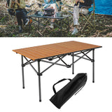 Maxbell Folding Camping Picnic Table Compact for Tailgating Outdoor Cooking Backyard brown