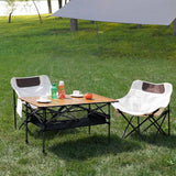 Maxbell Folding Camping Picnic Table Compact for Tailgating Outdoor Cooking Backyard brown