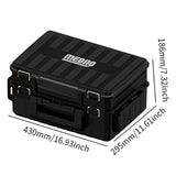 Maxbell Fishing Tackle Box Portable Organizer for Birthday Gift Freshwater Traveling black