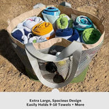 Maxbell Mesh Beach Bag Casual for Women Shoulder Bag for Vacation Essentials Outdoor Green