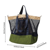 Maxbell Mesh Beach Bag Casual for Women Shoulder Bag for Vacation Essentials Outdoor Green