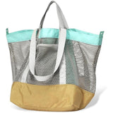 Maxbell Mesh Beach Bag Casual for Women Shoulder Bag for Vacation Essentials Outdoor Yellow