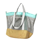 Maxbell Mesh Beach Bag Casual for Women Shoulder Bag for Vacation Essentials Outdoor Yellow