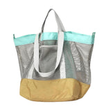 Maxbell Mesh Beach Bag Casual for Women Shoulder Bag for Vacation Essentials Outdoor Yellow