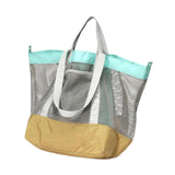 Maxbell Mesh Beach Bag Casual for Women Shoulder Bag for Vacation Essentials Outdoor Yellow