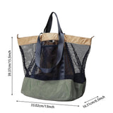 Maxbell Mesh Beach Bag Casual for Women Shoulder Bag for Vacation Essentials Outdoor Gray Green