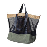 Maxbell Mesh Beach Bag Casual for Women Shoulder Bag for Vacation Essentials Outdoor Gray Green