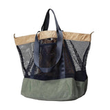 Maxbell Mesh Beach Bag Casual for Women Shoulder Bag for Vacation Essentials Outdoor Gray Green