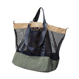 Maxbell Mesh Beach Bag Casual for Women Shoulder Bag for Vacation Essentials Outdoor Gray Green