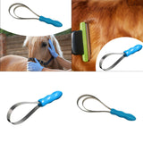 Maxbell Horse Brush Scraper Cleaning Tool Horse Hair Comb for Cattle Horse Livestock Single Loop