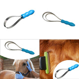 Maxbell Horse Brush Scraper Cleaning Tool Horse Hair Comb for Cattle Horse Livestock Single Loop
