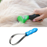 Maxbell Horse Brush Scraper Cleaning Tool Horse Hair Comb for Cattle Horse Livestock Single Loop