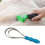 Maxbell Horse Brush Scraper Cleaning Tool Horse Hair Comb for Cattle Horse Livestock Double Loop