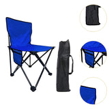 Maxbell Folding Camping Chair Stool Sturdy Portable for Barbecue Traveling Gardening Blue