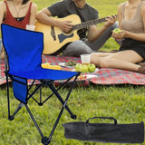 Maxbell Folding Camping Chair Stool Sturdy Portable for Barbecue Traveling Gardening Blue
