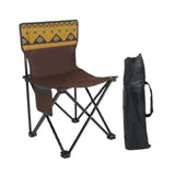 Maxbell Folding Camping Chair Stool Sturdy Portable for Barbecue Traveling Gardening Brown