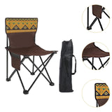 Maxbell Folding Camping Chair Stool Sturdy Portable for Barbecue Traveling Gardening Brown