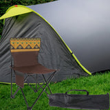 Maxbell Folding Camping Chair Stool Sturdy Portable for Barbecue Traveling Gardening Brown