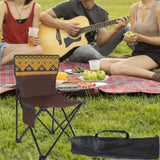 Maxbell Folding Camping Chair Stool Sturdy Portable for Barbecue Traveling Gardening Brown