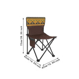 Maxbell Folding Camping Chair Stool Sturdy Portable for Barbecue Traveling Gardening Brown