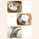 Maxbell Stainless Steel Plates and Bowls Portable Camping Plates Dinnerware Set 4PCS Silver