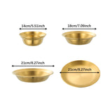 Maxbell Stainless Steel Plates and Bowls Portable Camping Plates Dinnerware Set 4PCS Gold