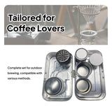 Maxbell Camping Coffee Maker Kit Compact Vintage Design for Travel Hiking Collectors