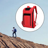 Maxbell Trauma Backpack Empty Oxford Cloth Emt Trauma Bag for Nurse Camping Trekking red