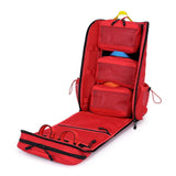 Maxbell Trauma Backpack Empty Oxford Cloth Emt Trauma Bag for Nurse Camping Trekking red