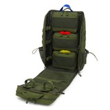 Maxbell Trauma Backpack Empty Oxford Cloth Emt Trauma Bag for Nurse Camping Trekking green