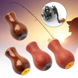 Maxbell Fishing Reel Power Knob Spare Part Repair Wood Portable Modified Rocker Grip polished A