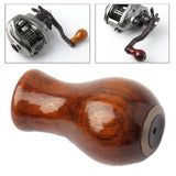 Maxbell Fishing Reel Power Knob Spare Part Repair Wood Portable Modified Rocker Grip polished A