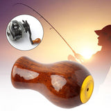 Maxbell Fishing Reel Power Knob Spare Part Repair Wood Portable Modified Rocker Grip polished B