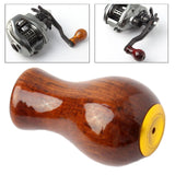Maxbell Fishing Reel Power Knob Spare Part Repair Wood Portable Modified Rocker Grip polished B