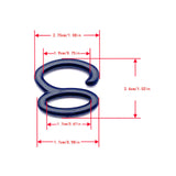 Maxbell 50x Elastic Rope End Hanging Hooks Hanging Clips for Awnings Kitchen Camping 8 Shape
